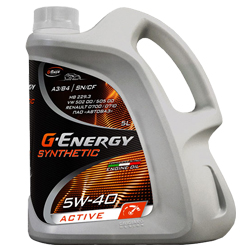 ����� �������� G-ENERGY Synthetic Active 5W-40 4� � ������ � �������